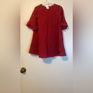 Toffee Apple Red Lace Dress